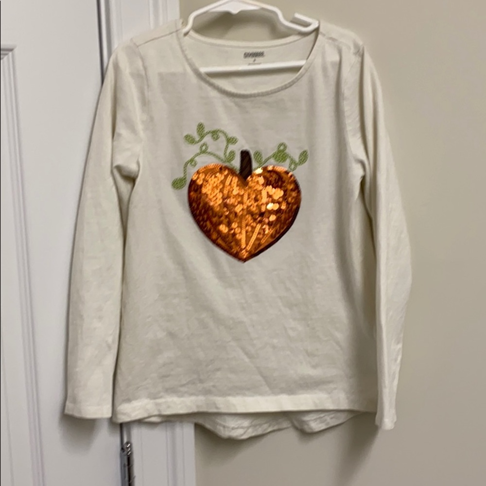 Gymboree sequin pumpkin shirt siZe 8